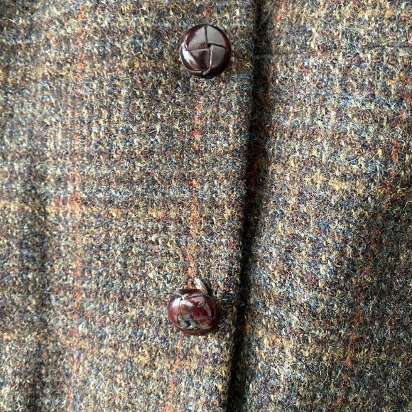 Harris Tweed Jacket Dunn & Co. Blazer Jacket Country Check 42 R - Picture 8 of 13